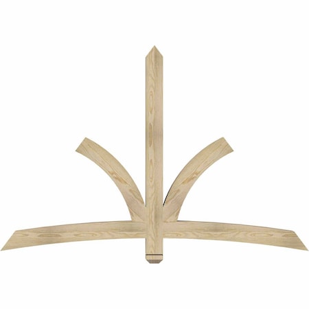 Ekena Millwork Davenport Rough Sawn Timber Gable Bracket, Douglas Fir, 72"W x 48"H x 4"D x 4"F, 16/12 Pitch GBW072X48X0404DAV00RDF